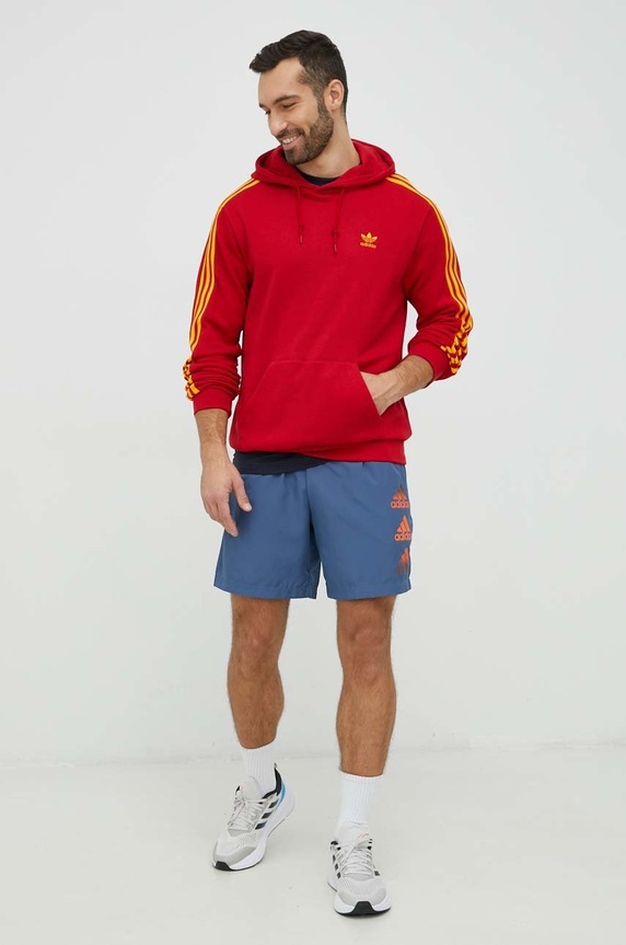 Bavlněné tričko adidas IC9348 námořnická modř SS23