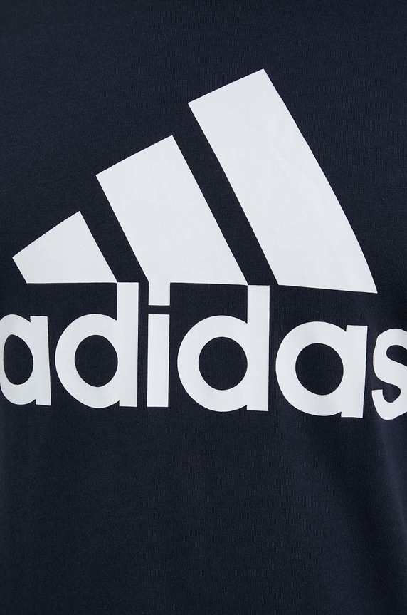 Bavlněné tričko adidas IC9348 námořnická modř