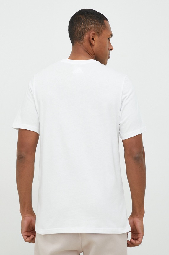 Odzież adidas t-shirt bawełniany Essentials IC9349 biały