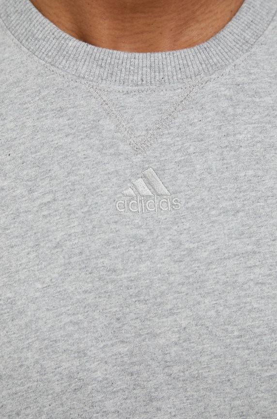Βαμβακερό μπλουζάκι adidas IC9789 γκρί