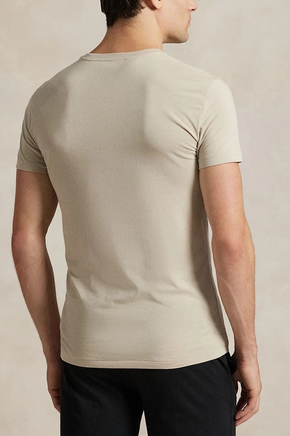 Odzież Polo Ralph Lauren T-shirt basic męski bawełniany 3-pack 714830304 beżowy