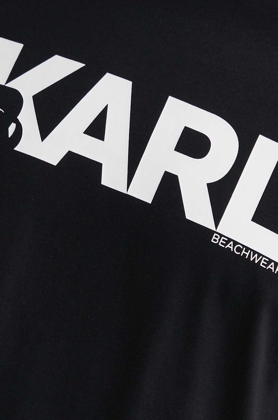 Karl Lagerfeld t-shirt in cotone nero 230M2211