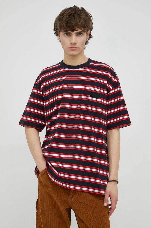 Levi's t-shirt bawełniany wzorzyste czerwony A5243.0001