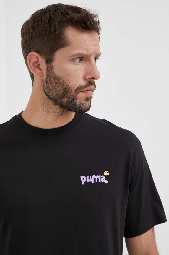 Ρούχα Βαμβακερό μπλουζάκι Puma X 8ENJAMIN 539821 μαύρο