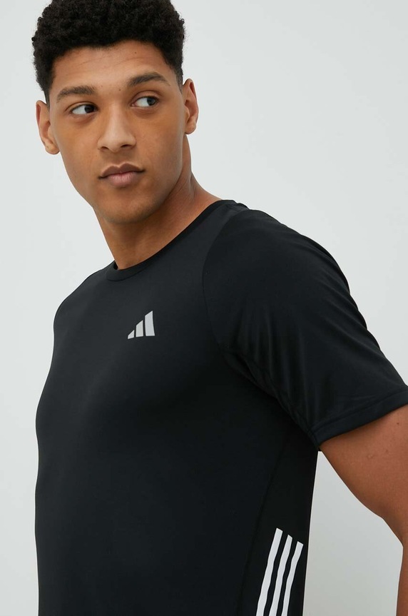 adidas Performance t-shirt do biegania Run Icons czarny HN8025