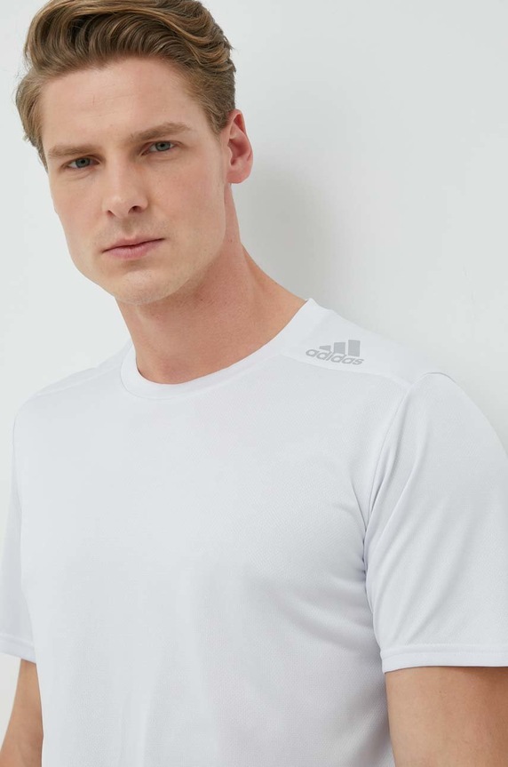 adidas Performance t-shirt do biegania Designed to Run regular niebieski IB8941