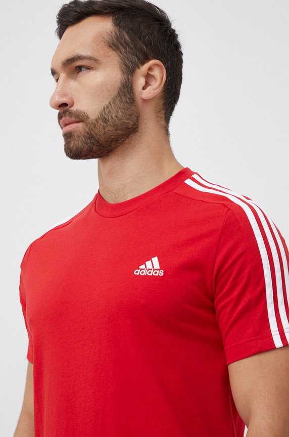 Bavlněné tričko adidas IC9339 červená