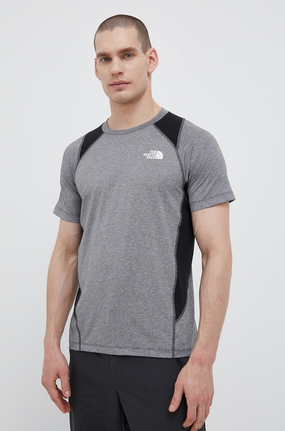 The North Face t-shirt sportowy Glacier wzorzyste szary NF0A82GD5R11