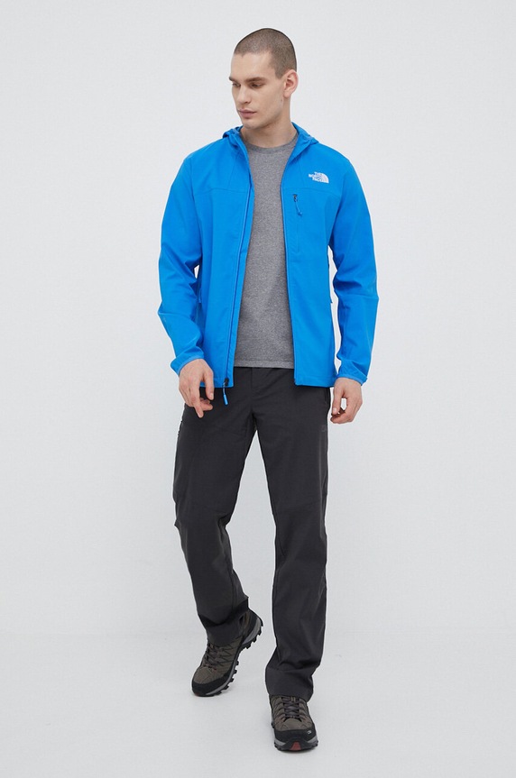 The North Face t-shirt sportowy Glacier NF0A82GD5R11 szary SS23