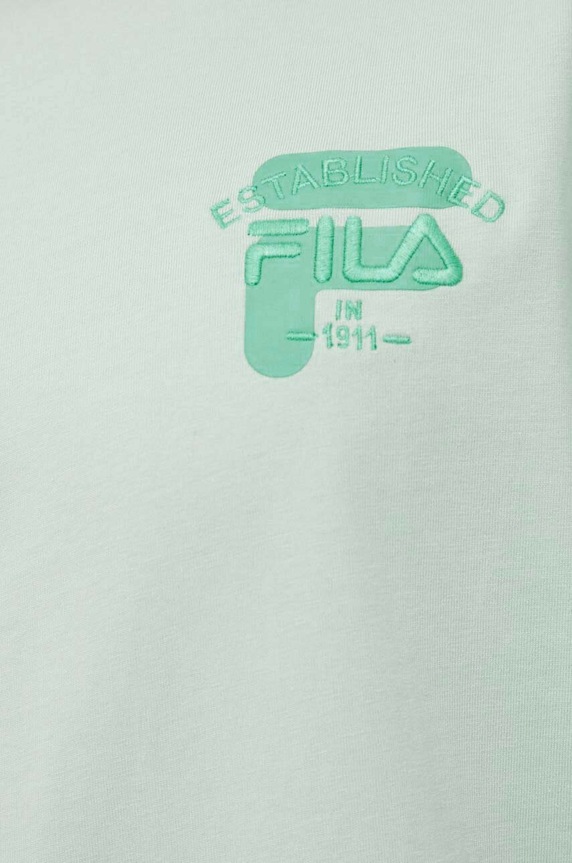 Fila t-shirt bawełniany FAM0331 turkusowy