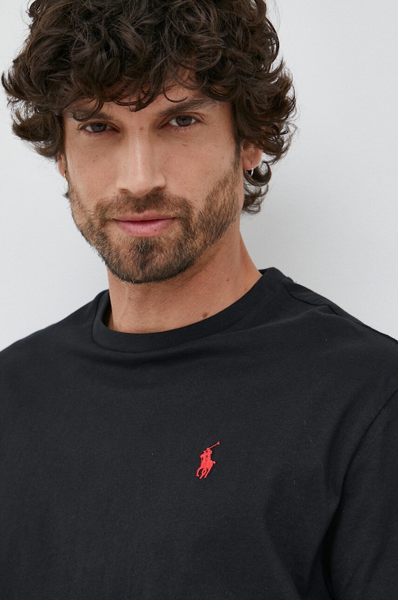 Polo Ralph Lauren pamut póló fekete 710707087
