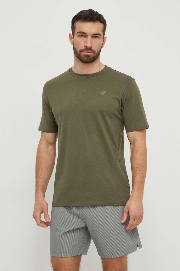 Guess t-shirt bawełniany regular zielony F3GI00.K8HM0