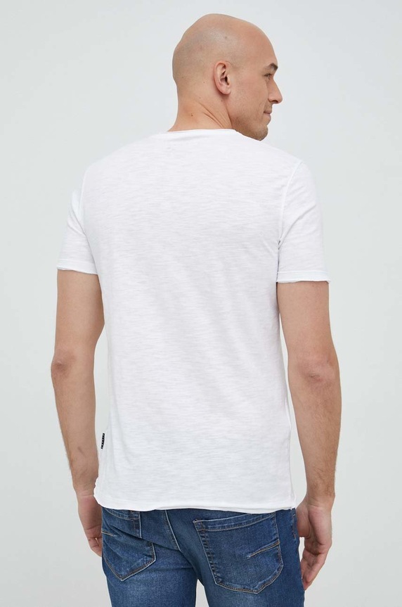 Oblečení Bavlněné tričko Sisley 3WF0S101K.101 bílá