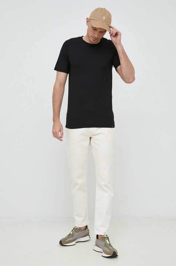 United Colors of Benetton t-shirt bawełniany 3JE1J19A5.100. czarny AA00