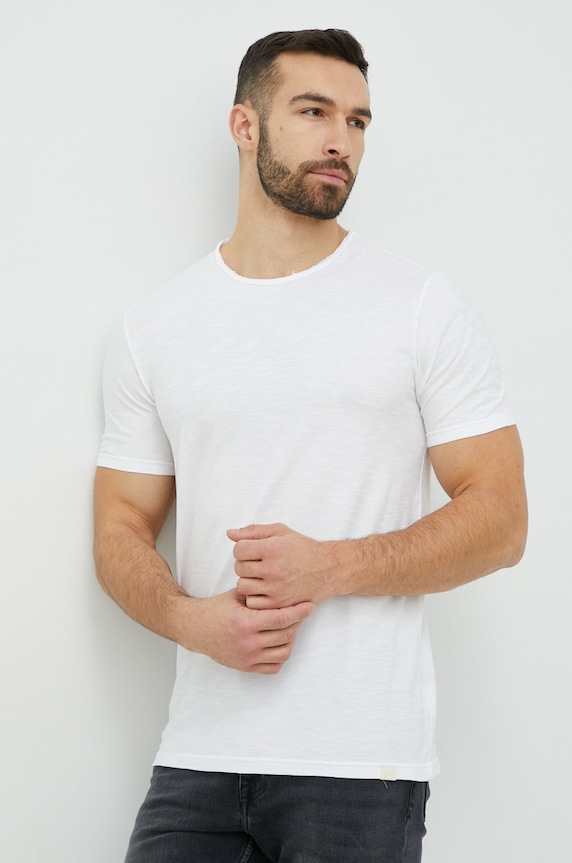 United Colors of Benetton tricou din bumbac uni alb 3JE1J19A5.101.