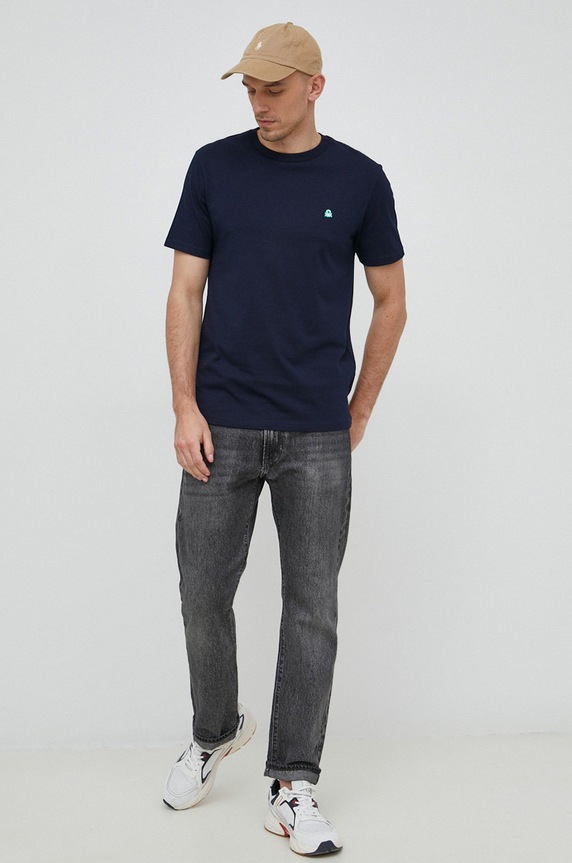 United Colors of Benetton tricou din bumbac 3MI5J1AF7.016.. bleumarin AA00