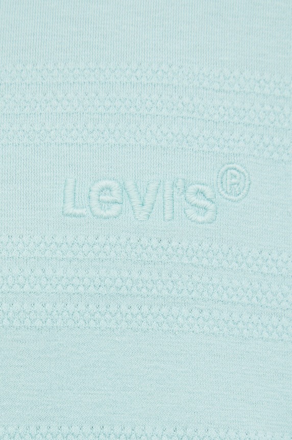 Bombažna kratka majica Levi's A0637.0052 turkizna