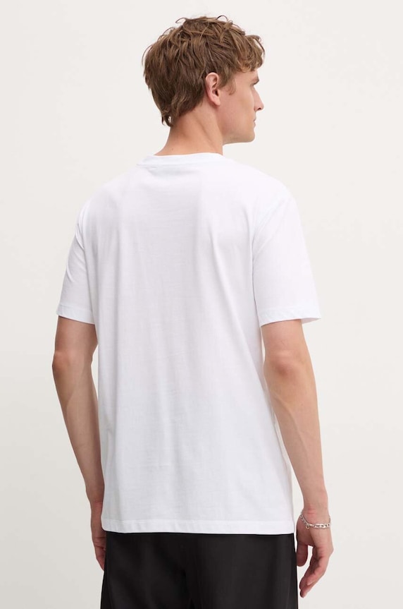 Odzież Bruuns Bazaar t-shirt bawełniany Gus BBM1542 biały