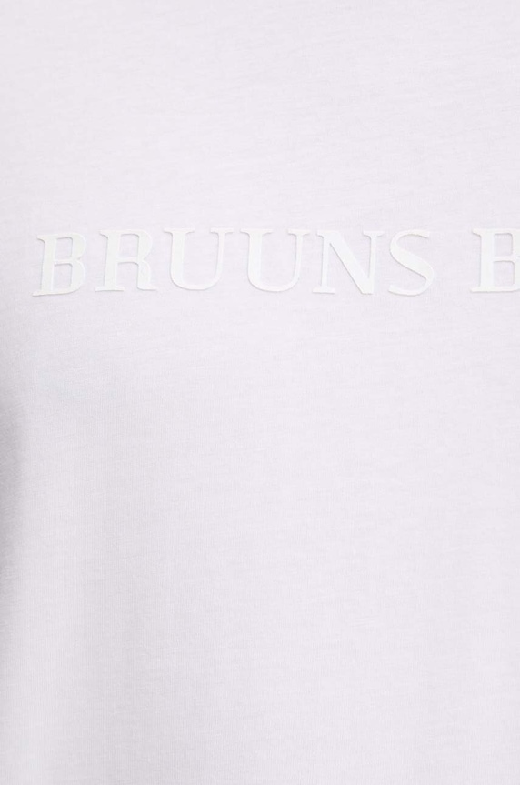 Bruuns Bazaar t-shirt bawełniany Gus BBM1542 biały