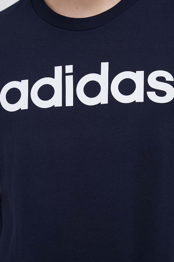 adidas t-shirt bawełniany IC9275 granatowy
