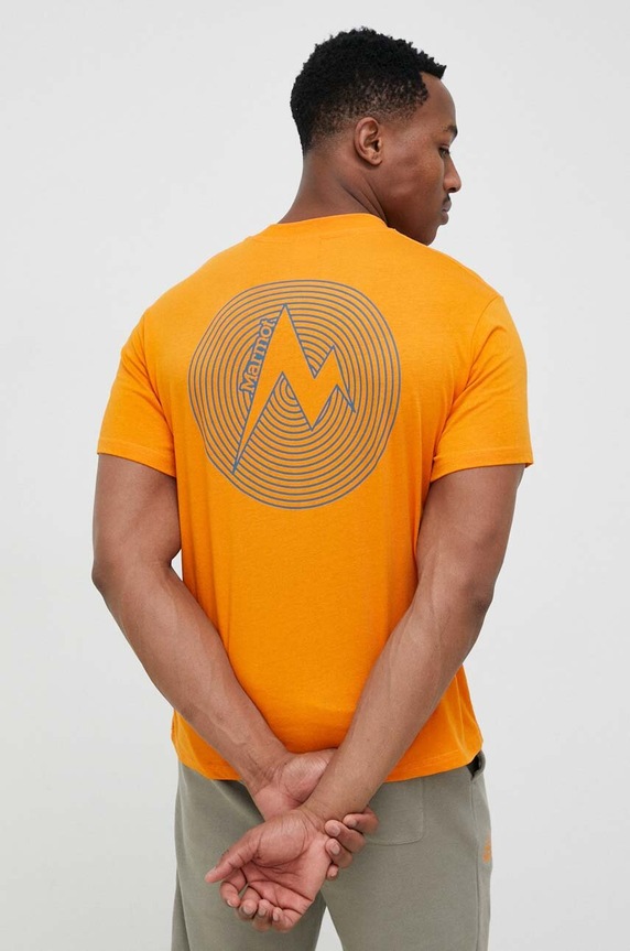 Marmot t-shirt z elastanem pomarańczowy M14254