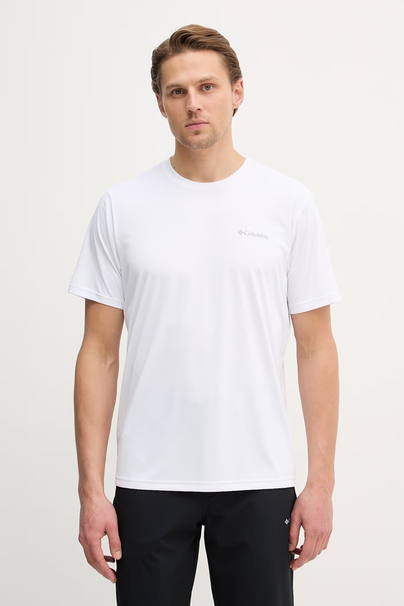 Αθλητικό μπλουζάκι Columbia Columbia Hike κανονικό λευκό 1990391