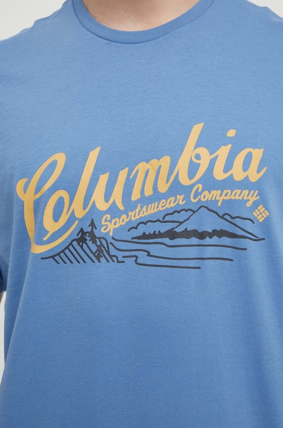 Βαμβακερό μπλουζάκι Columbia Rockaway River 2022181 μπλε