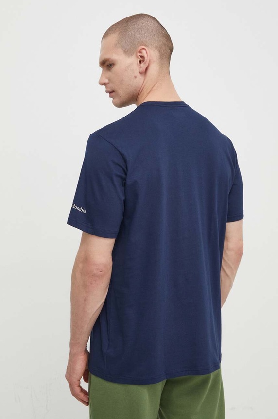 Ruházat Columbia pamut póló Rockaway River 2022181 sötétkék