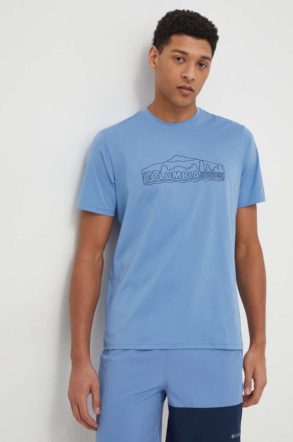 Columbia t-shirt sportowy Legend Trail Legend Trail regular niebieski 2036533