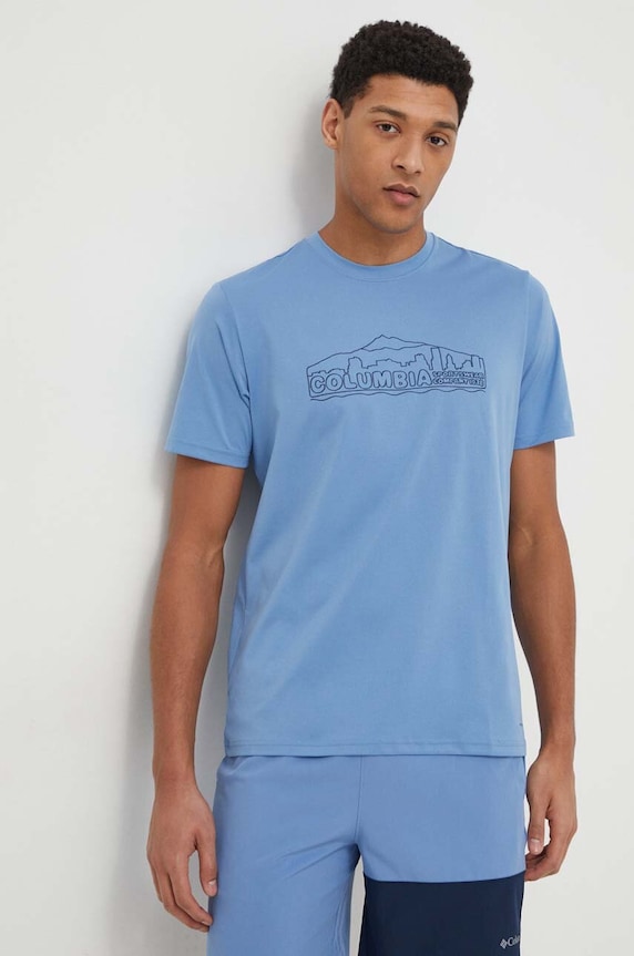 Columbia t-shirt sportowy Legend Trail Legend Trail regular niebieski 2036533