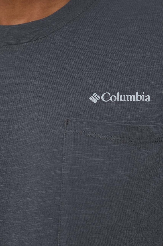 Columbia t-shirt bawełniany szary 2037491