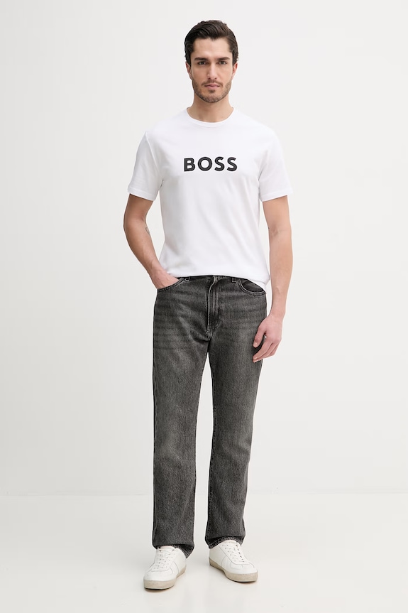 BOSS T-Shirt RN męski bawełniany 50491706 biały AA00