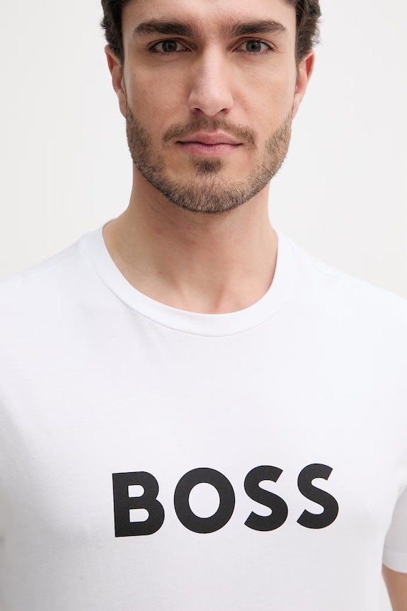 BOSS T-Shirt RN męski bawełniany biały 50491706