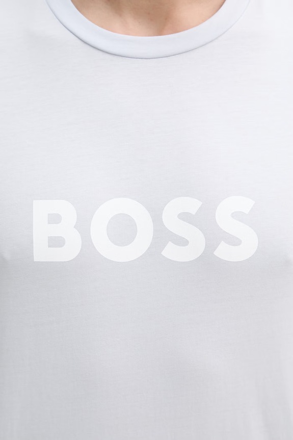 BOSS T-Shirt RN bărbătesc din bumbac 50491706 albastru