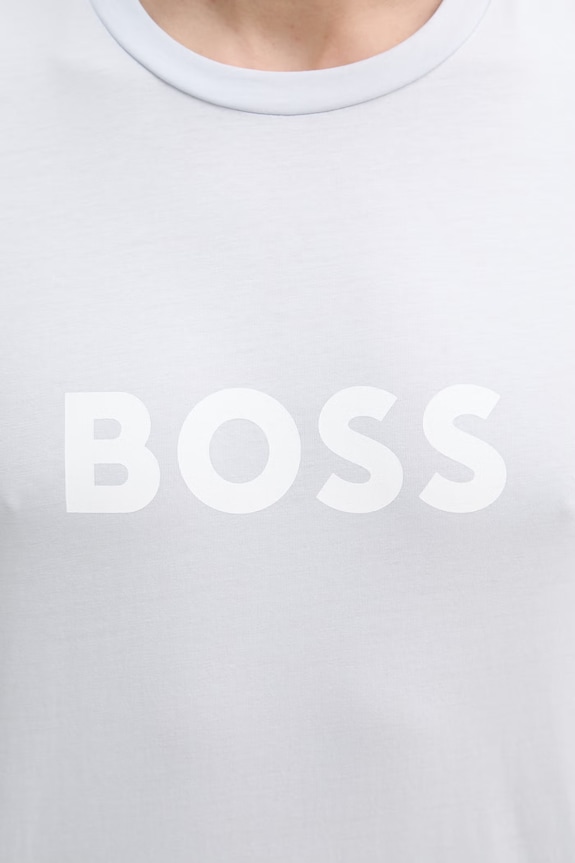 BOSS T-Shirt RN bărbătesc din bumbac 50491706 albastru