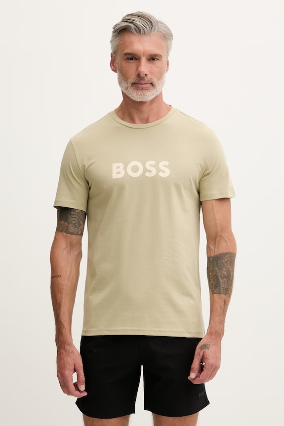 BOSS pánsky bavlnený T-Shirt RN zelená 50491706