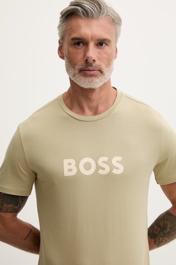 Oblečenie BOSS pánsky bavlnený T-Shirt RN 50491706 zelená