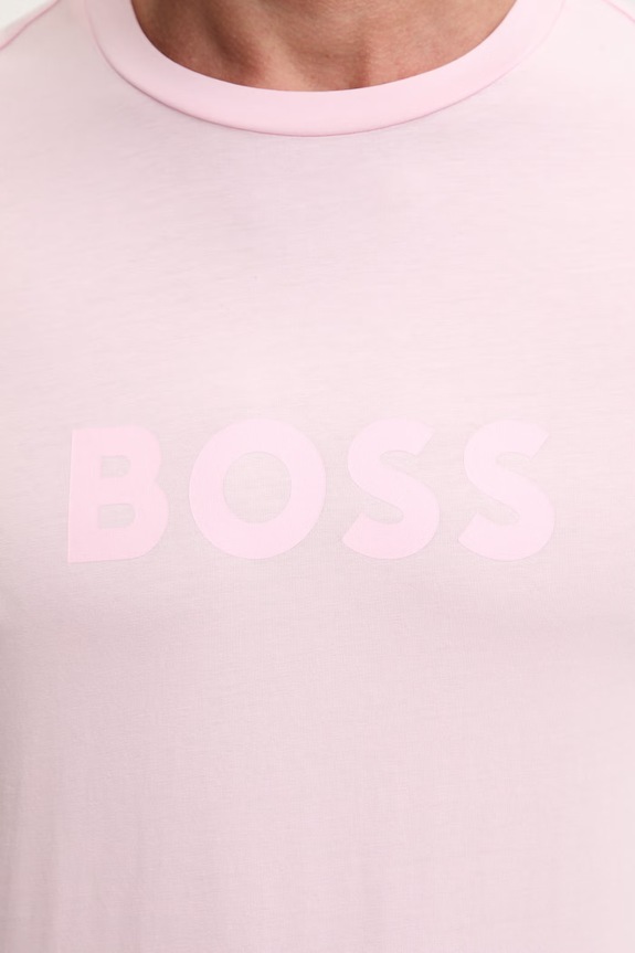 BOSS pánsky bavlnený T-Shirt RN ružová 50491706