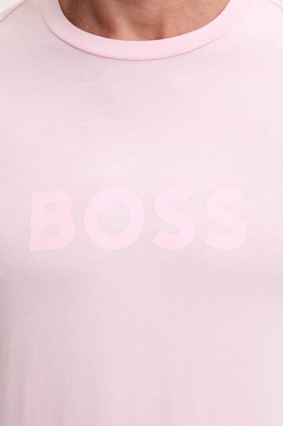 BOSS pánsky bavlnený T-Shirt RN ružová 50491706