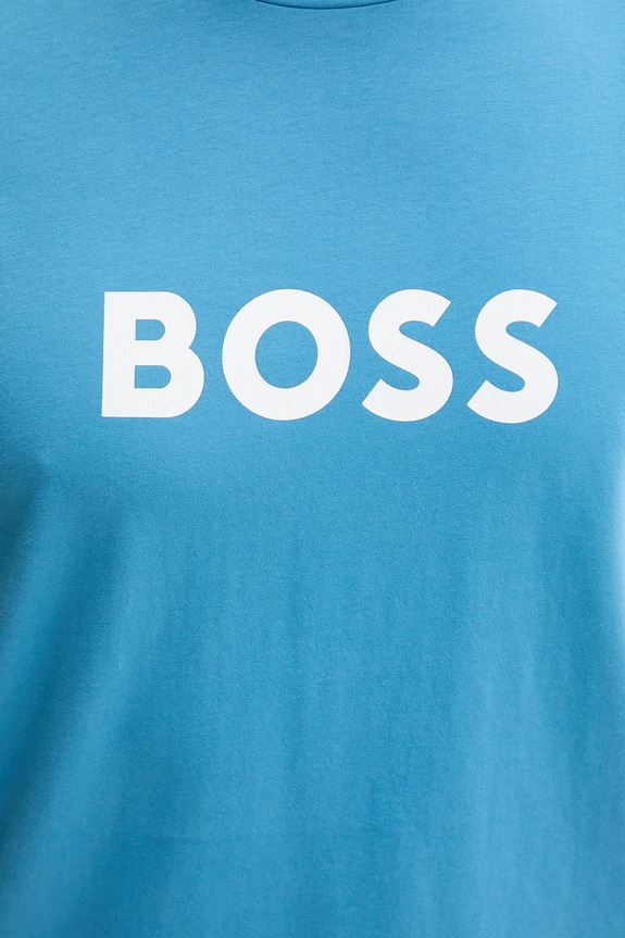BOSS męski bawełniany T-Shirt RN niebieski 50491706
