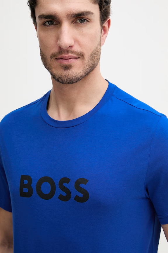 BOSS męski bawełniany T-Shirt RN niebieski 50491706
