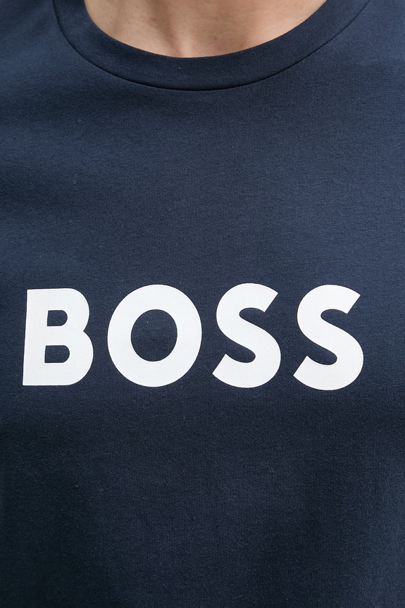BOSS pánsky bavlnený T-Shirt RN 50491706 tmavomodrá