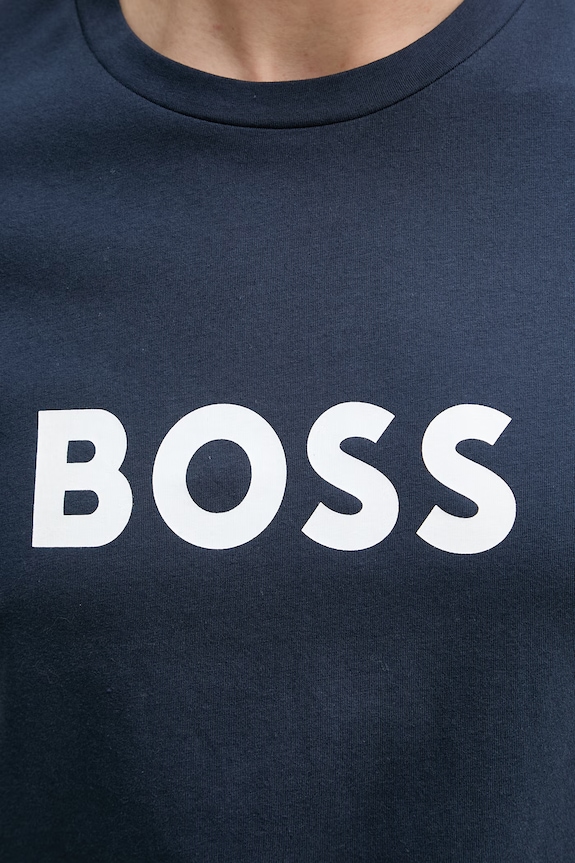 BOSS pánsky bavlnený T-Shirt RN 50491706 tmavomodrá