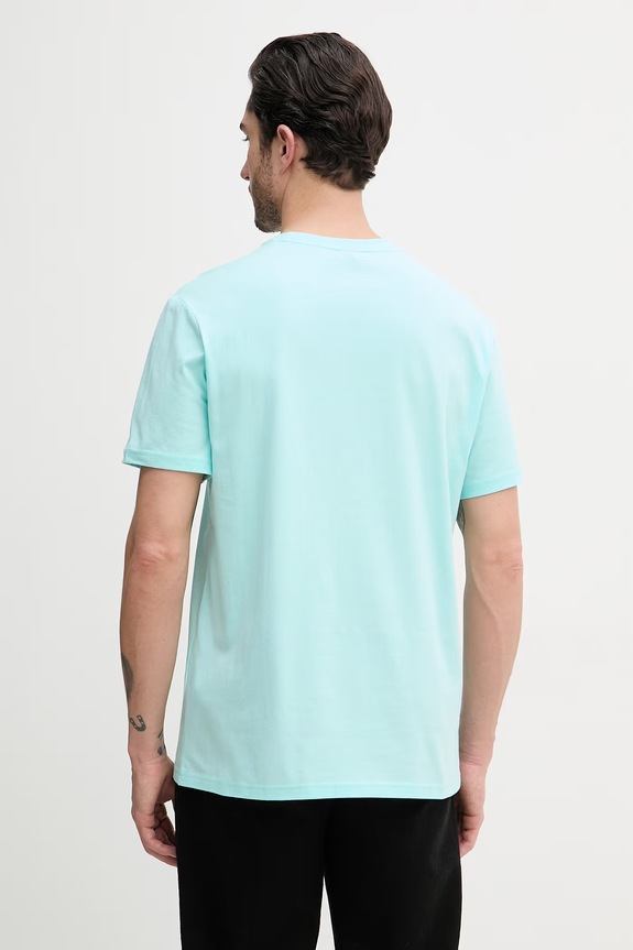 Ruházat BOSS férfi pamut T-Shirt RN 50491706 türkiz