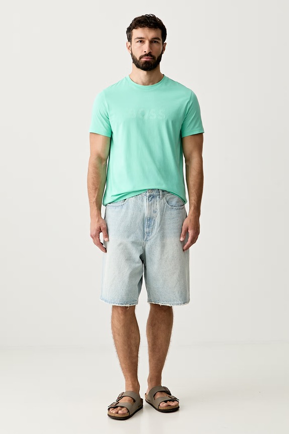 BOSS męski bawełniany T-Shirt RN 50491706 zielony AA00