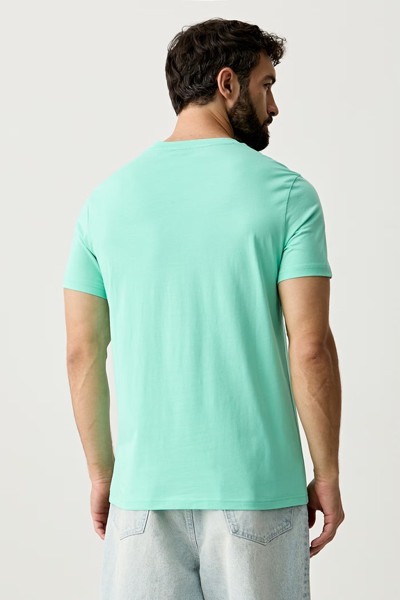 Odzież BOSS męski bawełniany T-Shirt RN 50491706 zielony