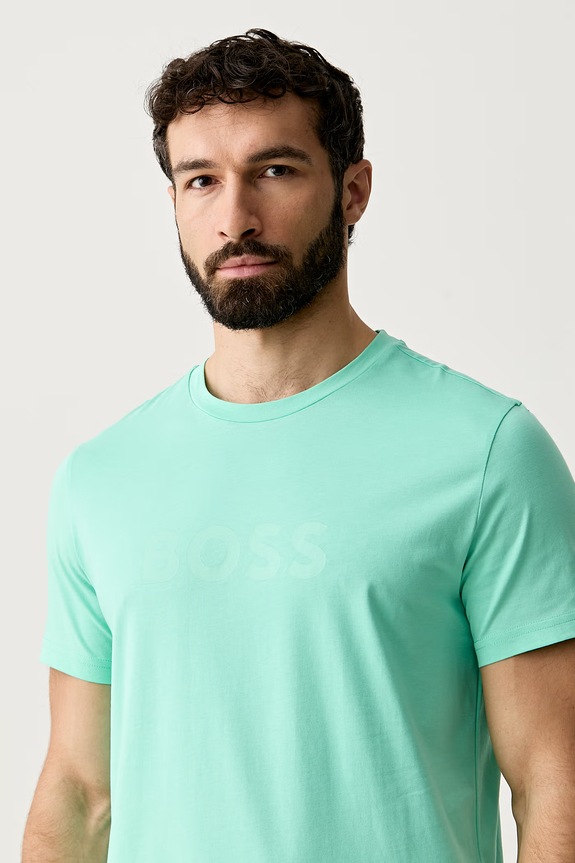 BOSS męski bawełniany T-Shirt RN zielony 50491706