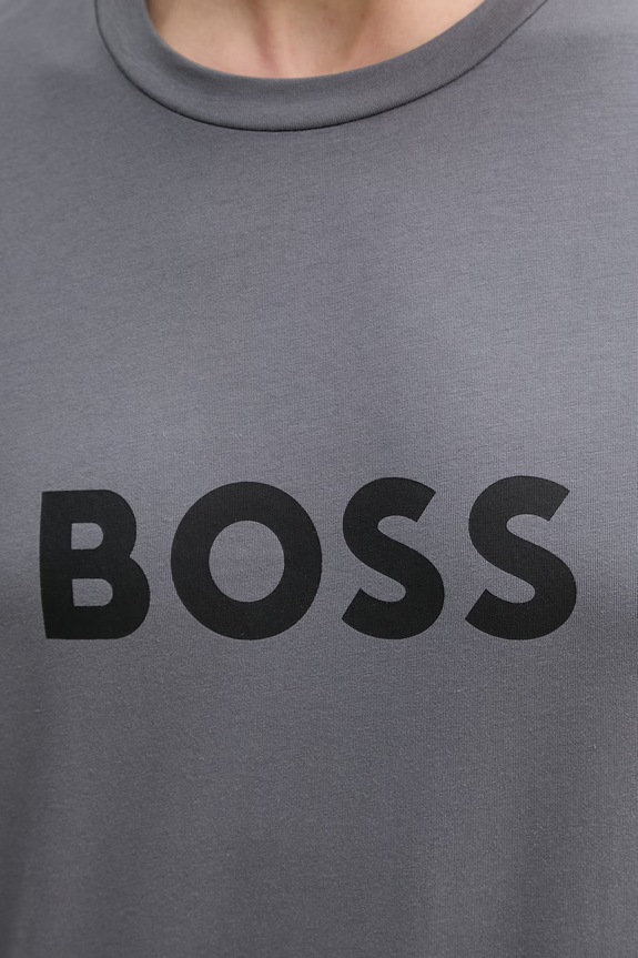 BOSS T-Shirt RN bărbătesc din bumbac 50491706 gri