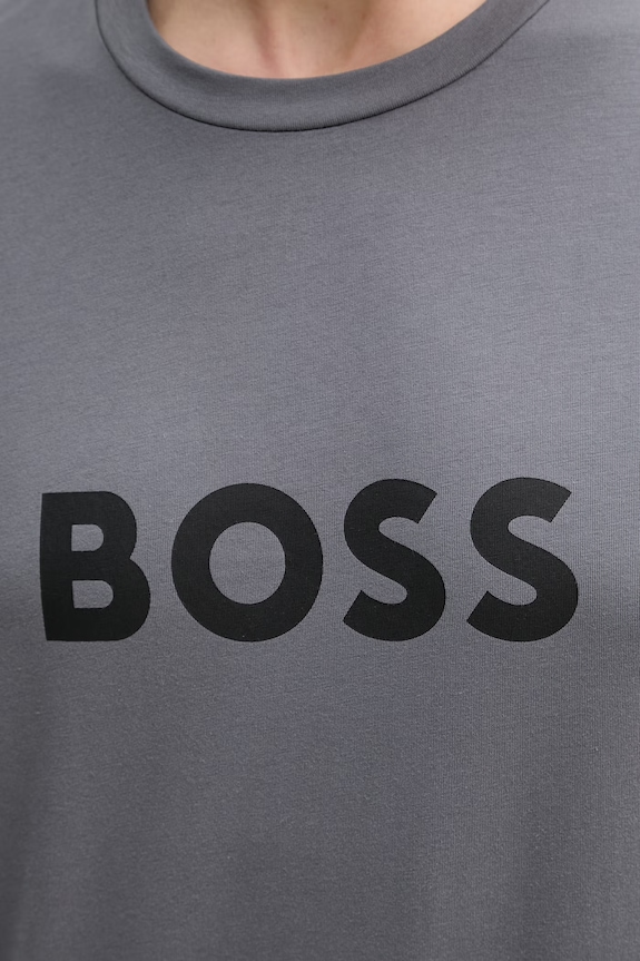 BOSS T-Shirt RN bărbătesc din bumbac 50491706 gri