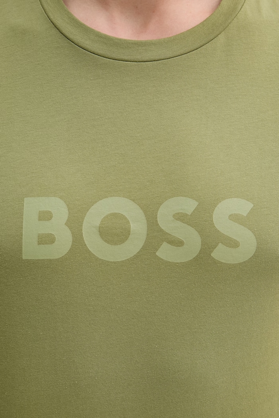 BOSS pánsky bavlnený T-Shirt RN 50491706 zelená